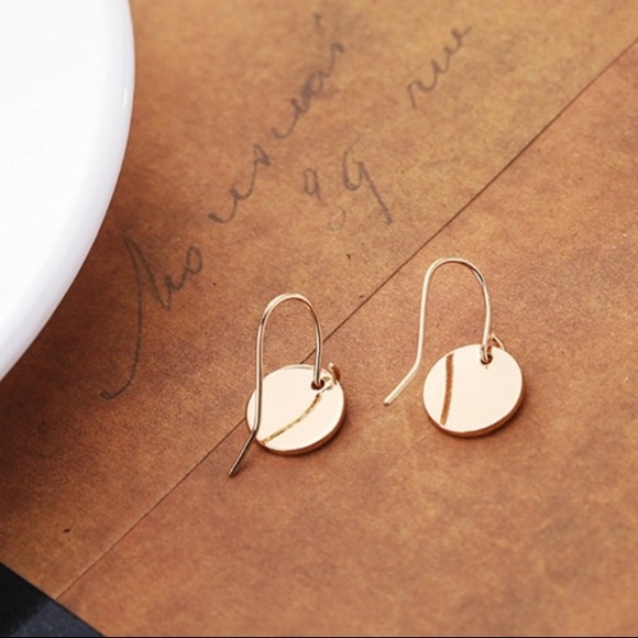 NEW!💙💎💛MINI MINIMALIST CIRCLE DROPS💛💎💙GOLDEN - Picture 6 of 8